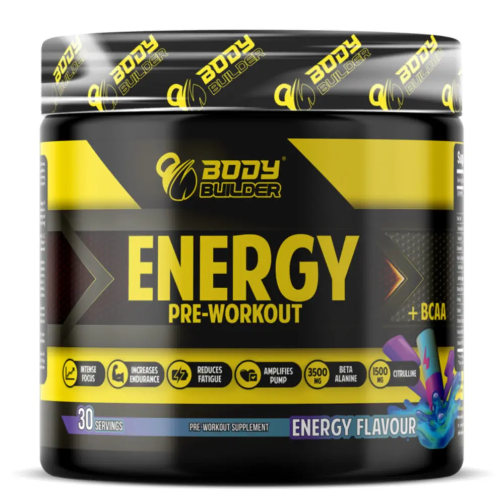 بودي بيلدر بري ورك اوت بلس بي سي ايه ايه مكمل غذائي, طعم الطاقة, 30